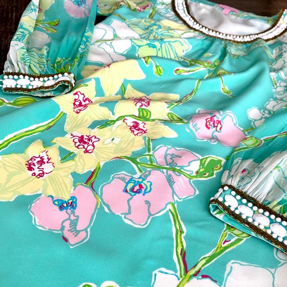 Lilly Pulitzer Silk Beaded Dress - Picture 4 of 8